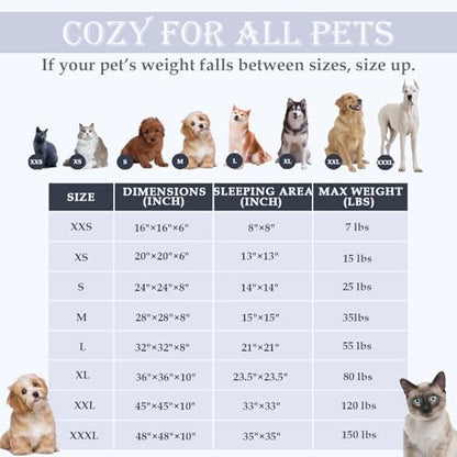 Washable Calming Dog & Cat Bed for Ultra Large Small Medium Size Pet - Image 4