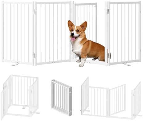 SNUOWU Full Metal Freestanding Dog Gate by SNUOWU