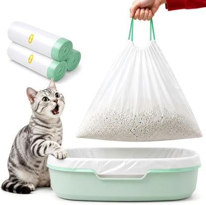 Cat Litter Box Liners, Large 37" x 18", 2.8 Mil Thick by Wefocusonpracticalsolutionsdurablematerialsandproductsthatmakelifewithpetsalittleeasiereveryday