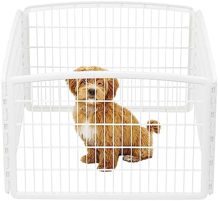 IRIS USA 4-Panel Dog Playpen, Pet Enclosure, Dark Gray by IRISUSA