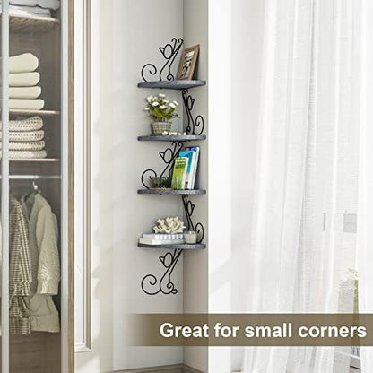 Alsonerbay 4-Tier Cat Shaped Corner Floating Shelf Wall Mount - Image 5