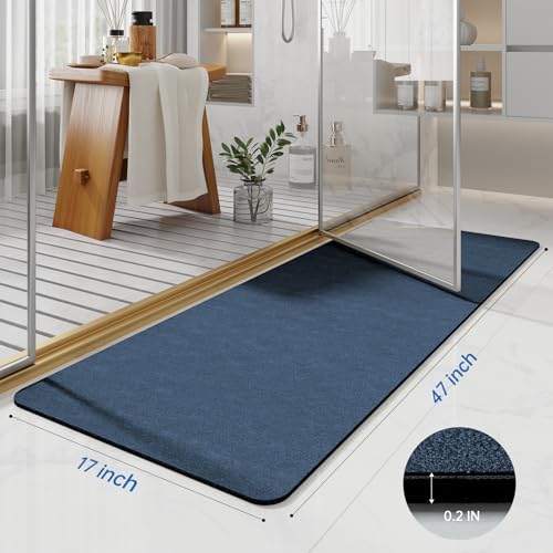 Long Bath Rugs 47x17-Diatomaceous Earth Stone Bath Mats - Image 2