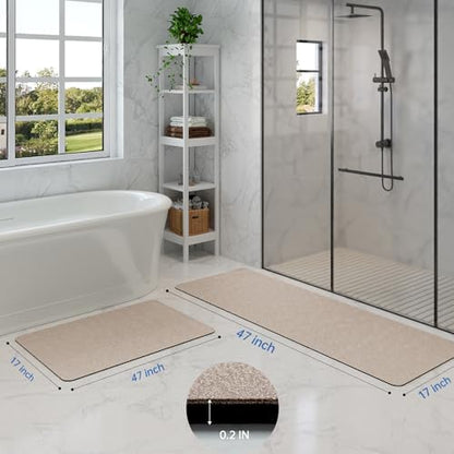 Bathroom Mat Rugs Sets 2 Piece Stone Bath Mats - Image 2