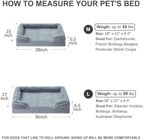 WNPETHOME Orthopedic Washable Dog Bed Large - Image 6