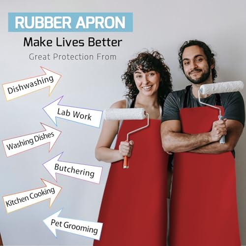 Homsolver 2 Pack Waterproof Dishwasher Rubber Adjustable Apron - Image 7
