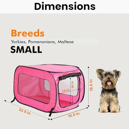 Portable Collapsible Pop Up Kennel, 32.5" L x 19.5" W x 19.5" H - Image 2
