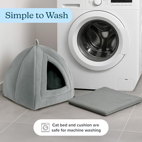PETMAKER Indoor Cat House with Removable Foam Cushion, 13.5” x 15.75” - Image 5