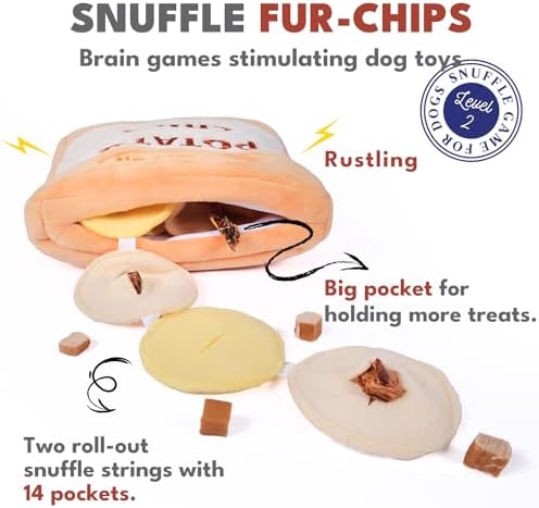 CHEWFFON Dog Interactive Toy, Puzzle Snuffle Crinkle Toy - Image 2