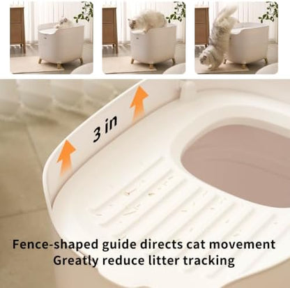 MS!MAKESURE Large Top Entry Cat Litter Box - Image 4