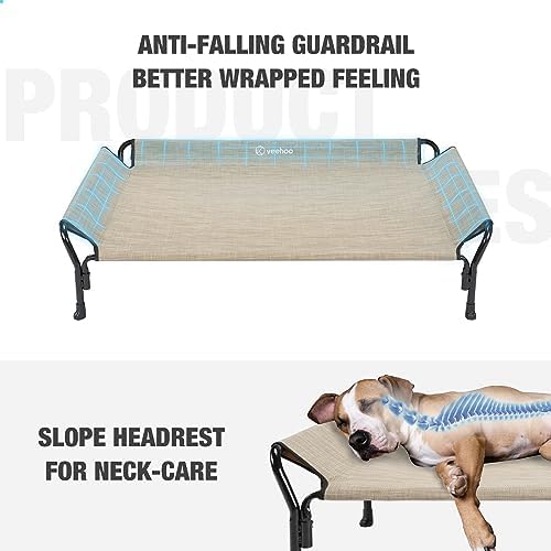 Veehoo Cooling Elevated Dog Bed, XL Raised Pet Cot - Image 2