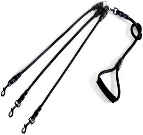 3 Dog Leash for 1-3 Dogs, 360° Swivel by Heyllou
