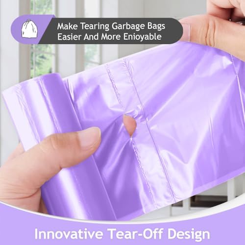 Teivio Small Colorful Clear Trash Bags 4 Gallon 200 Count Garbage Bags - Image 4