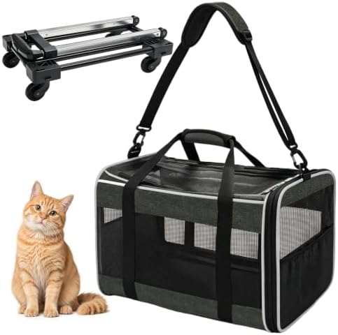 Cat Carriers Dog Pet Carrier for Small Cats Puppies, 16.5x11x11 Inch Airline by UFLJPKS