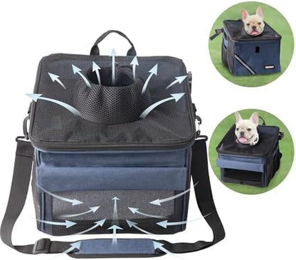 Pet Carrier Bicycle Basket Bag Pet Carrier/Booster Backpack - Image 3