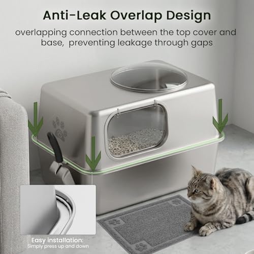 Enclosed Stainless Steel Litter Box - Image 4