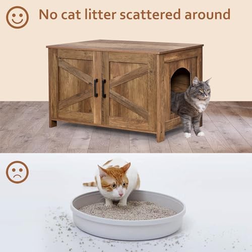 Homhedy 31.5" L Cat Litter Box Enclosure - Image 3