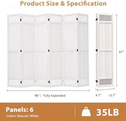Wood Room Divider Privacy Screen - Image 4