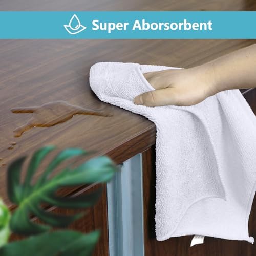 HOMEXCEL 8PK Microfiber Cleaning Cloth, Cleaning Rags - Image 4