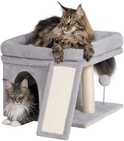 Aechonow Cat Tree Tower for Large Cat, Cat Bed House by Aechonow
