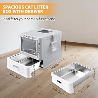 Homegroove Stainless Steel Cat Litter Box - Image 2