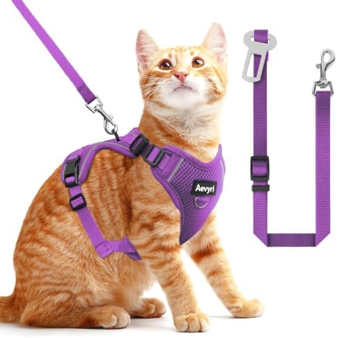Cat Harness and Leash for Walking, The Upgrade Can be Adjusted in Four by Unknown