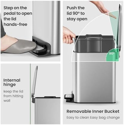 Cesun Small Bathroom Trash Can - Image 4