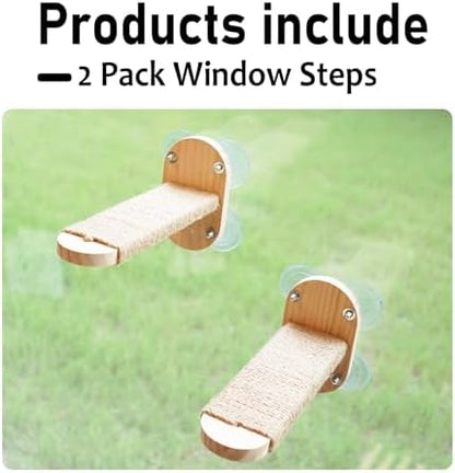 2 Pack Cat Window Shelves, Durable Kitty Seat - Image 2