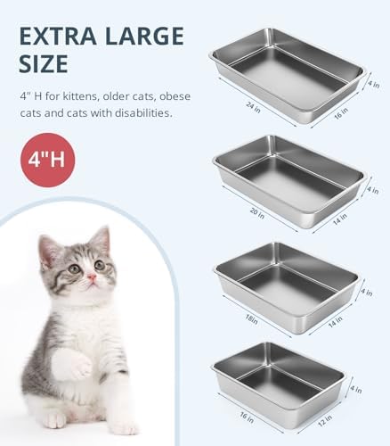 WENBOKMIN Stainless Steel Cat Litter Box - Image 2