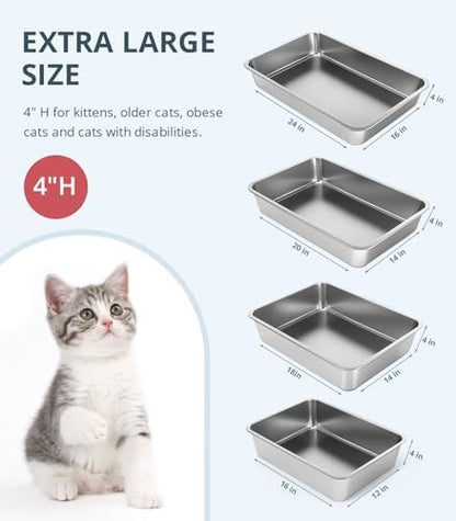 WENBOKMIN Stainless Steel Cat Litter Box - Image 2