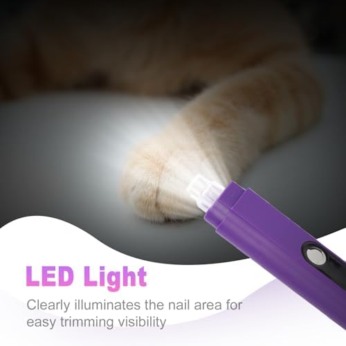 Geevorks Pet Nail Grinder, 5 Speed Electric Rechargeable Quiet Nail Trimmer - Image 4