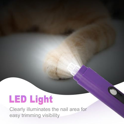 Geevorks Pet Nail Grinder, 5 Speed Electric Rechargeable Quiet Nail Trimmer - Image 4