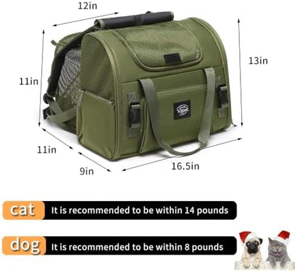 Pet Backpack Carrier for Small Dogs Medium Cats, Breathable and Collapsible - Image 2