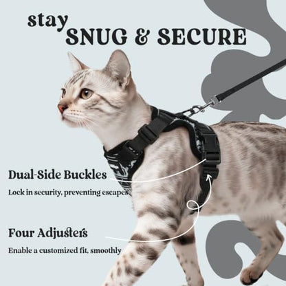 rabbitgoo Cat Harness and Leash Set, Escape Proof Vest, Pixel Tabby - Image 6