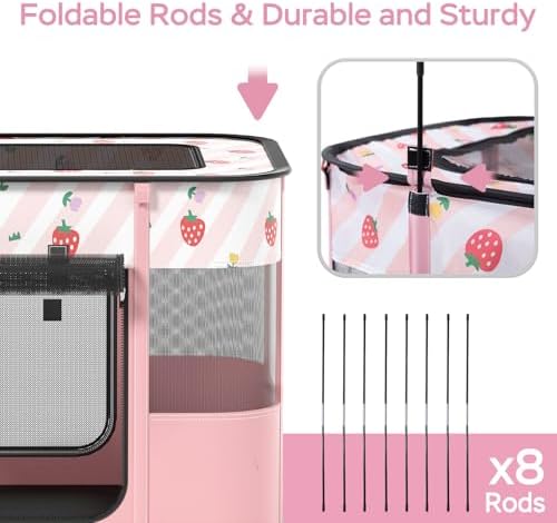 XRG Foldable Pet Playpen, Indoor Cat cage Puppy Crates M - Image 6