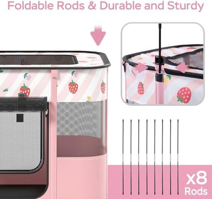XRG Foldable Pet Playpen, Indoor Cat cage Puppy Crates M - Image 6