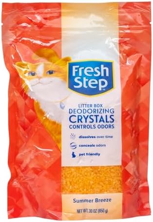 Fresh Step Summer Breeze Cat Litter Deodorizing Crystals, 30 Oz by FreshStep
