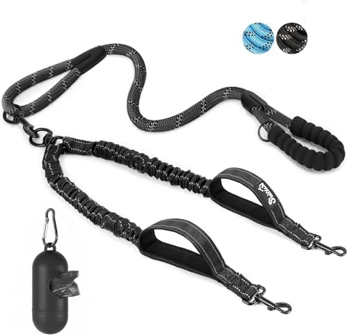 SlowTon Double Leash for Two Dogs, No Tangle & by SlowTon