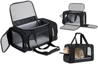 Cat Carrier Pet Travel Carrier by Airplane Approved Under Seat, TSA Airline - Image 3
