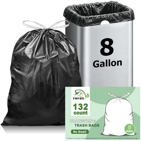 8 Gallon Trash Bags Drawstring by YUFDA