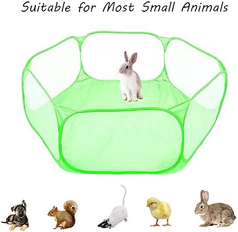 Small Animals Playpen, Portable Pop-up Open Interactive Pet Tent, Indoor - Image 3