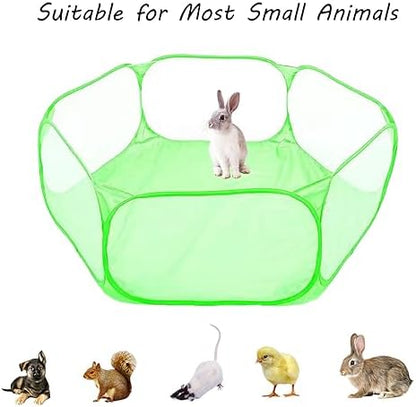 Small Animals Playpen, Portable Pop-up Open Interactive Pet Tent, Indoor - Image 3