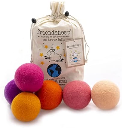 Friendsheep Wool Dryer Balls, Organic Reusable Fabric Softener Alternative by Friendsheep