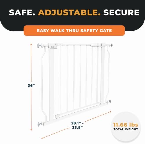 BalanceFrom Easy Walk-Thru Baby Safety Gate, Fits 29.1" to 33.8" Openings - Image 3