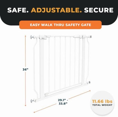 BalanceFrom Easy Walk-Thru Baby Safety Gate, Fits 29.1" to 33.8" Openings - Image 3