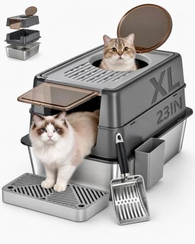 Stainless Steel Cat Litter Box by Unknown