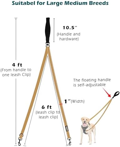 PetBonus Two Point Control Dog Leash, No Tangle Training Walking Leashes - Image 4
