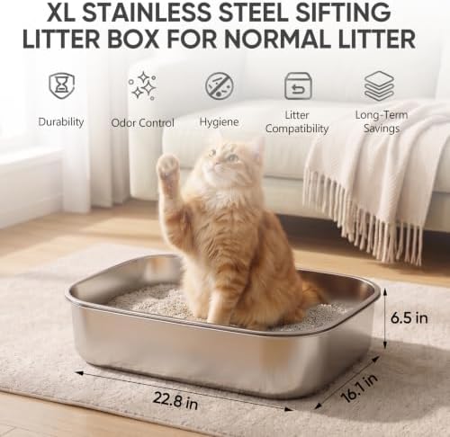 Stainless Steel Sifting Litter Box - Image 5