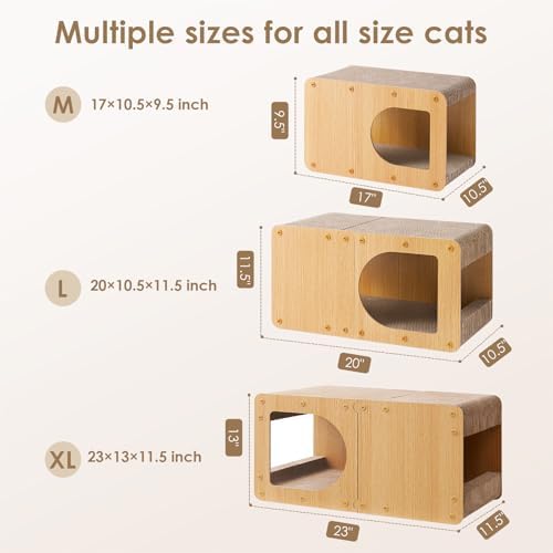EHEYCIGA Cardboard Cat Scratcher House, 17-Inch Cat Scratch pad - Image 6