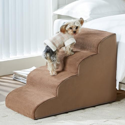 LEXTRO Dog Stairs for Bed, 4-Steps Dog Ramp for Bed, Pet Stair by LEXTRO