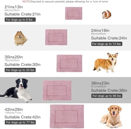 BVAGSS Reversible Dog Crate Pad, Memory Foam Pet Bed Mat, Soft Warm Machine - Image 5